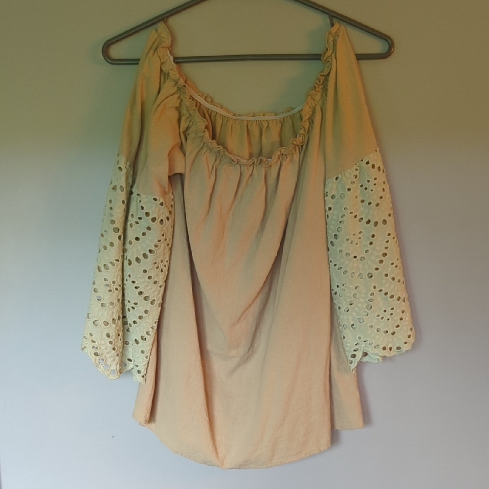 SHEIN Beige Long Sleeve Blouse